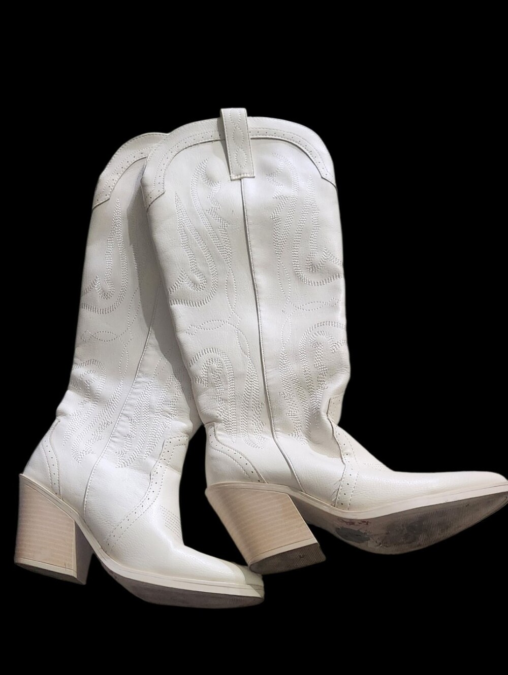 Sugar Kammy Western Boots in ivory Size 7 - Picture 3 of 13